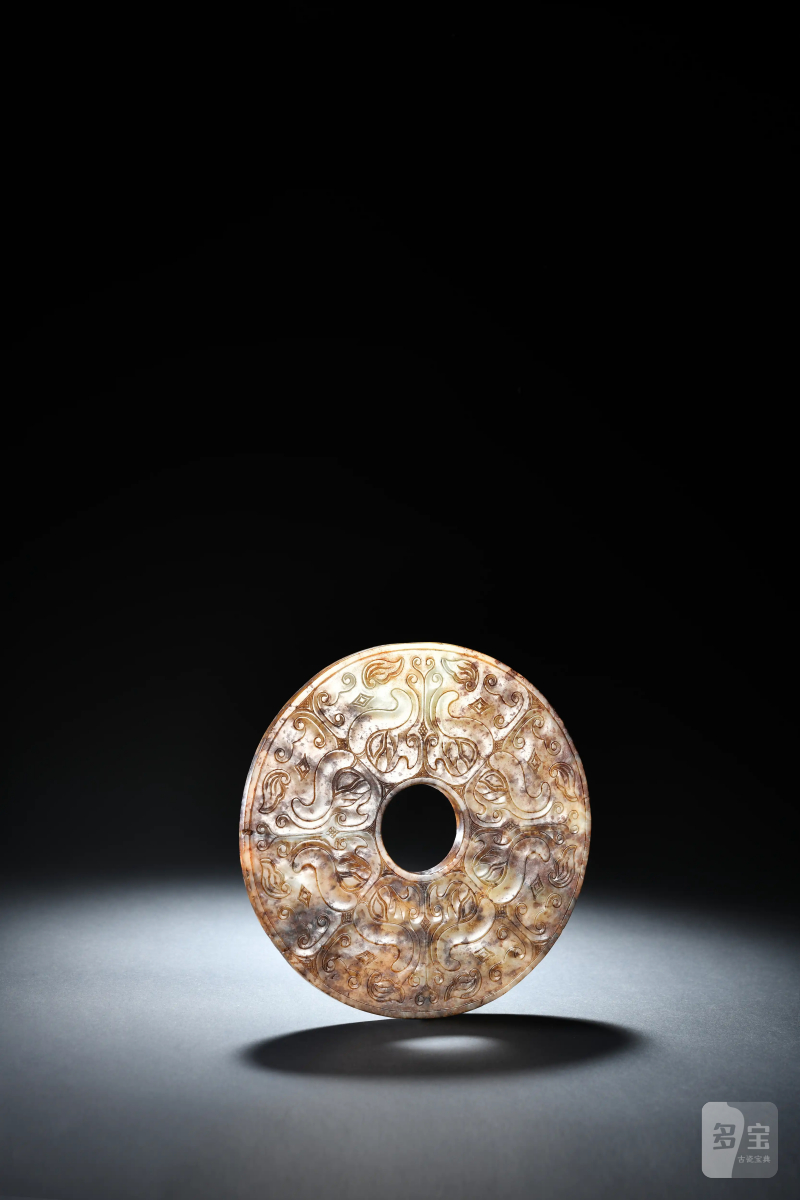 明 《古玉图考》著录 吴大澂、吴湖帆祖孙家藏凤虎纹玉璧 - 图3